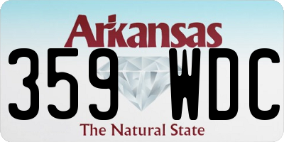 AR license plate 359WDC