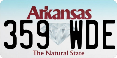 AR license plate 359WDE