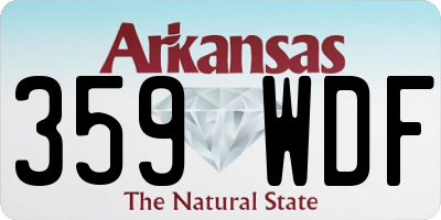 AR license plate 359WDF