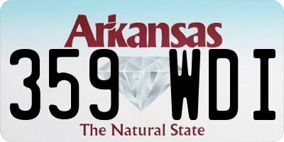AR license plate 359WDI