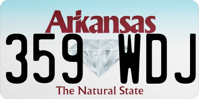 AR license plate 359WDJ