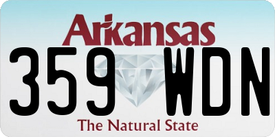 AR license plate 359WDN