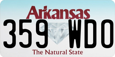 AR license plate 359WDO