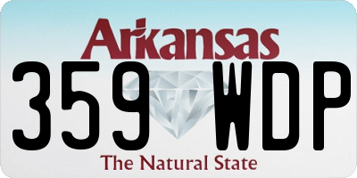 AR license plate 359WDP