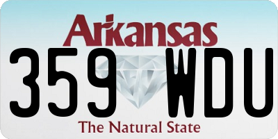 AR license plate 359WDU