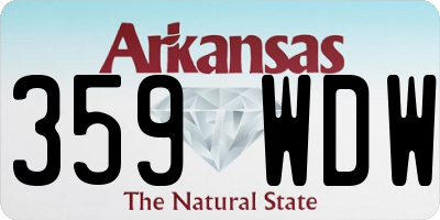AR license plate 359WDW
