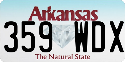 AR license plate 359WDX