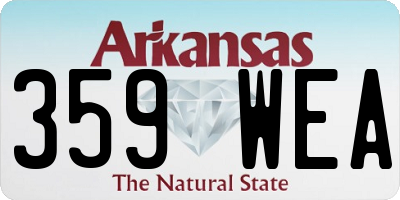 AR license plate 359WEA
