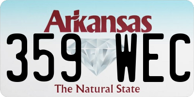 AR license plate 359WEC