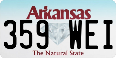 AR license plate 359WEI