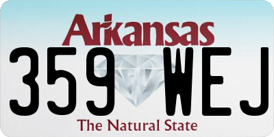 AR license plate 359WEJ