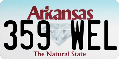 AR license plate 359WEL