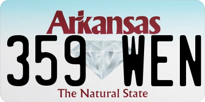 AR license plate 359WEN
