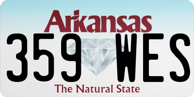 AR license plate 359WES
