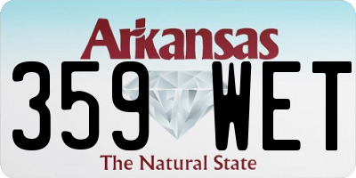 AR license plate 359WET