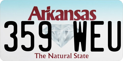 AR license plate 359WEU