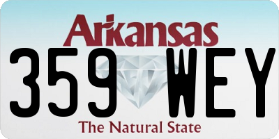 AR license plate 359WEY