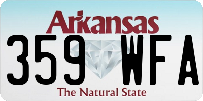 AR license plate 359WFA
