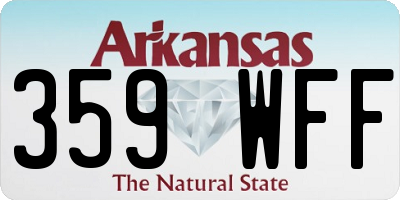 AR license plate 359WFF