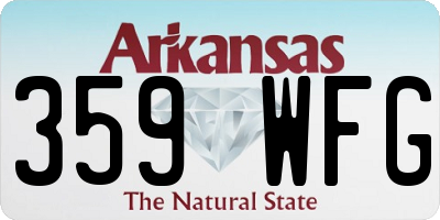 AR license plate 359WFG