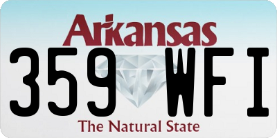 AR license plate 359WFI