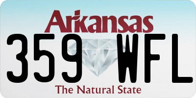 AR license plate 359WFL