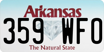 AR license plate 359WFO