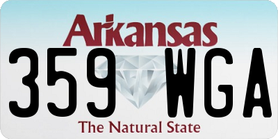 AR license plate 359WGA