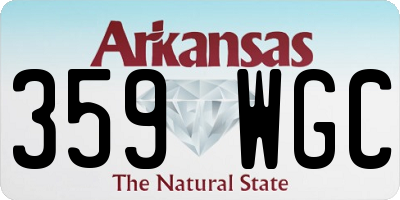 AR license plate 359WGC