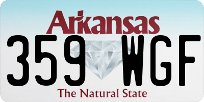 AR license plate 359WGF