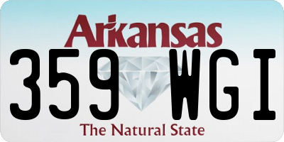 AR license plate 359WGI