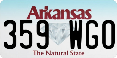 AR license plate 359WGO