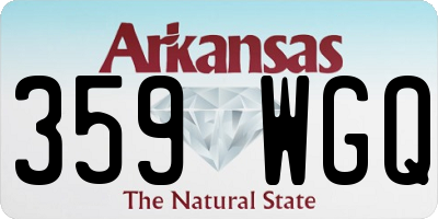 AR license plate 359WGQ