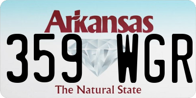 AR license plate 359WGR