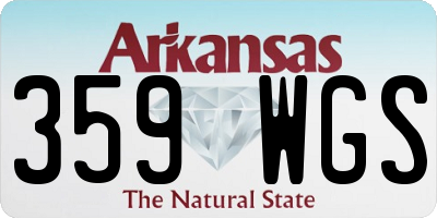 AR license plate 359WGS