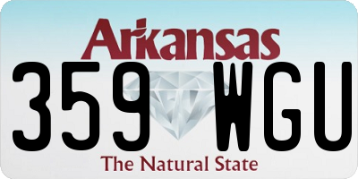 AR license plate 359WGU