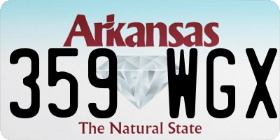 AR license plate 359WGX