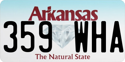 AR license plate 359WHA