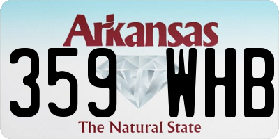 AR license plate 359WHB