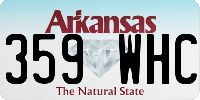 AR license plate 359WHC