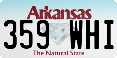 AR license plate 359WHI