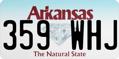 AR license plate 359WHJ