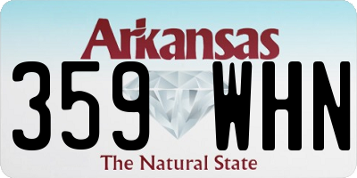 AR license plate 359WHN