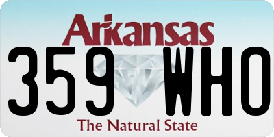 AR license plate 359WHO