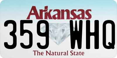 AR license plate 359WHQ