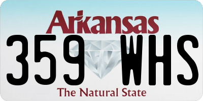 AR license plate 359WHS