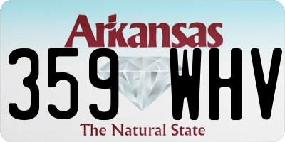 AR license plate 359WHV