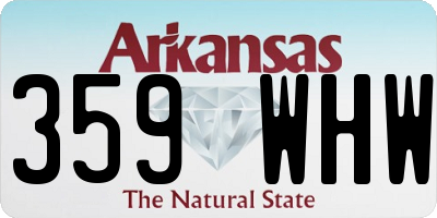 AR license plate 359WHW