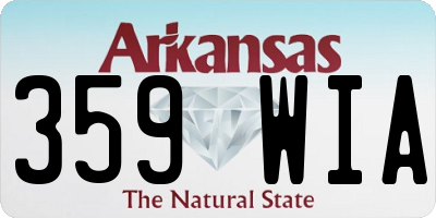 AR license plate 359WIA