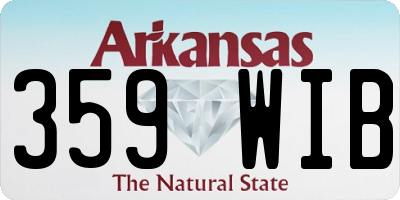 AR license plate 359WIB